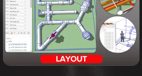 Layout  Sketchup - Triển khai M.E.P